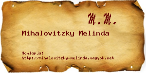 Mihalovitzky Melinda névjegykártya